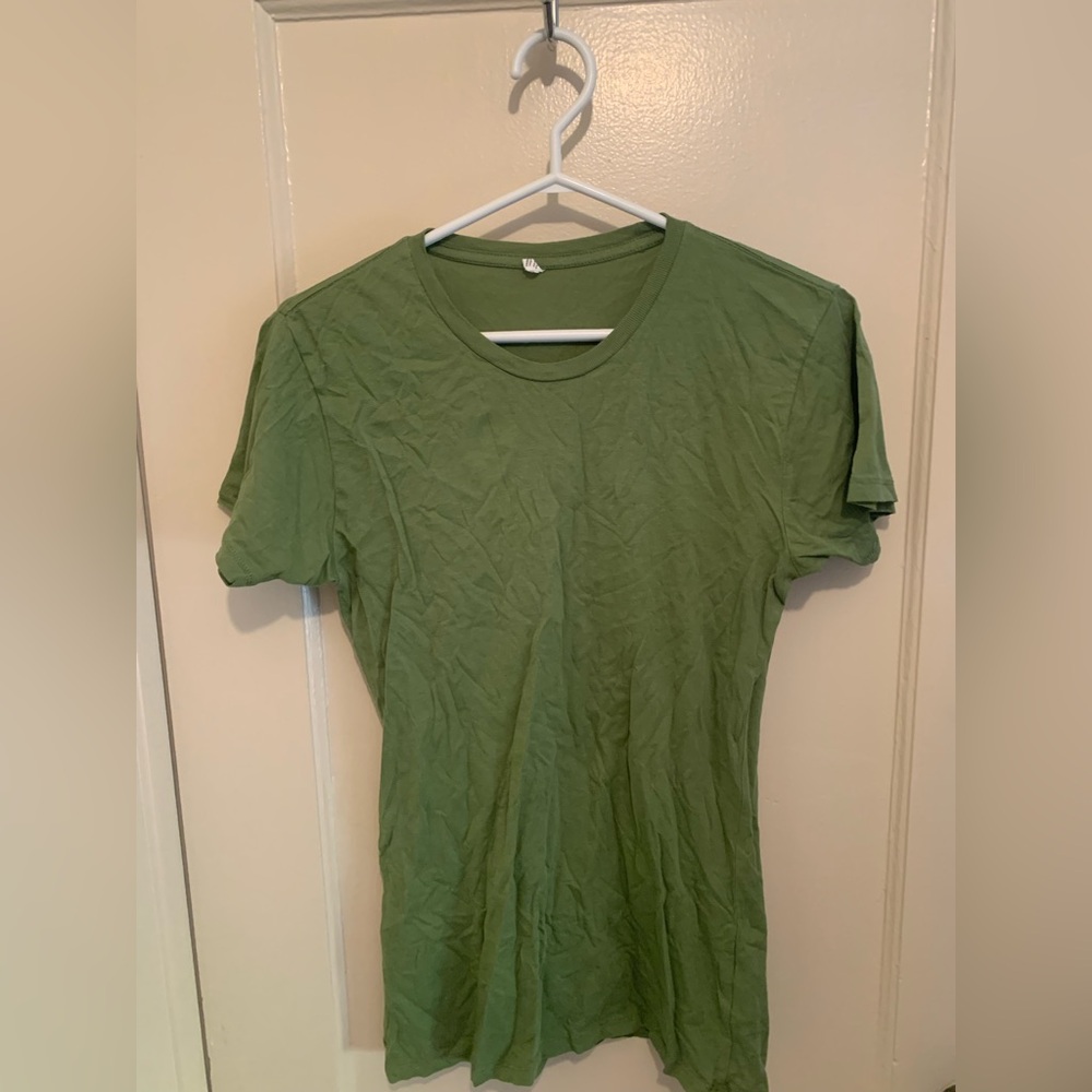 Brand New Alternative Apparel Olive Green 100% Egyptian Cotton T-Shirt SZ L
